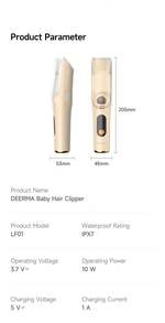 Deerma LF01 嬰兒理髮器 3合1 防刮設計 低噪音低震動 6.3m/S 剪髮吸髮一體 低溫陶瓷保護頭皮 3段可調設定 - 查看 9