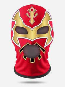 酷炫男士墨西哥 Lucha Libre 面具，防汗貼身英雄印花全臉拉法帽，牛奶絲透氣格鬥面罩，適合演員，趣味摔跤服飾配件，適用萬聖節派對、Cosplay 與角色扮演 - 彩色 - 查看 20