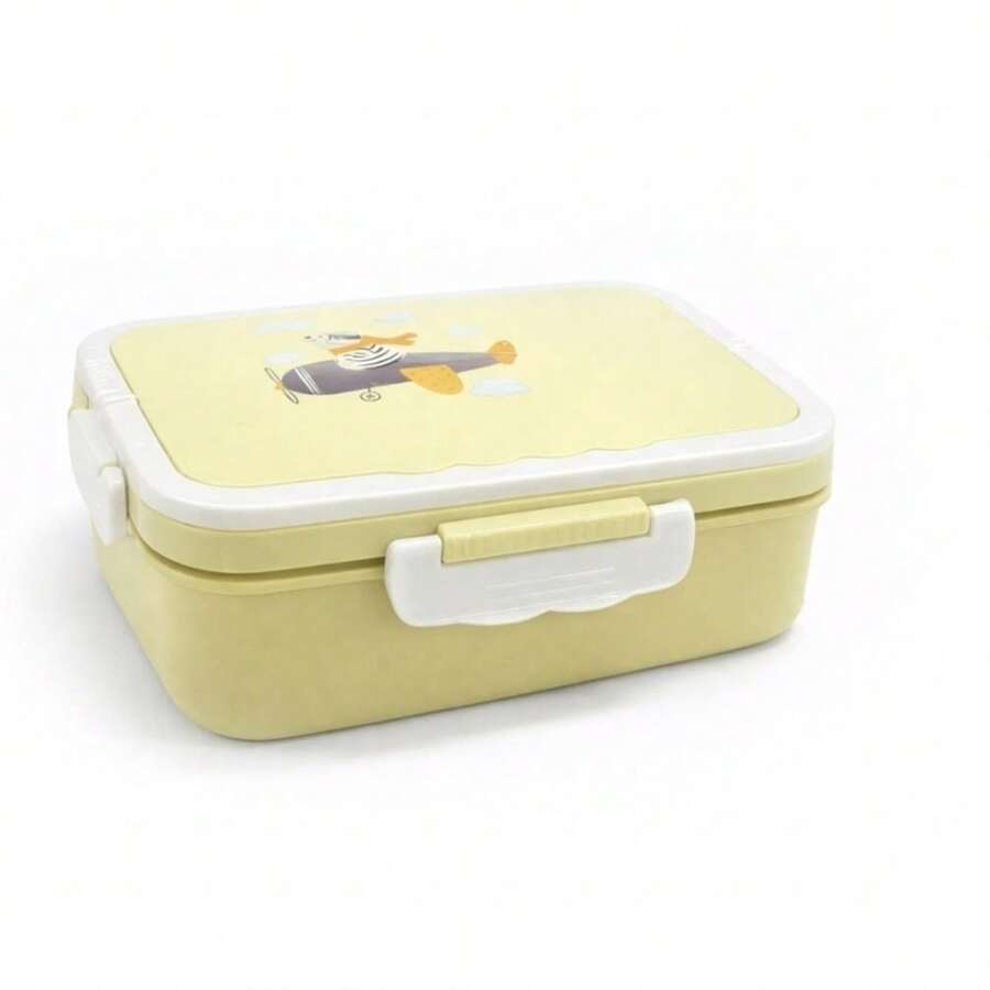 Multifunctional Bento Lunch Box With Included Cutlery - Lime Green - View 1