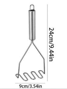 Stainless Steel Wave-Shaped Potato Grater For Home Use/Kitchen/Potato Crusher/Manual Grinding Tool – 1/2 Unit - Silver - View 13