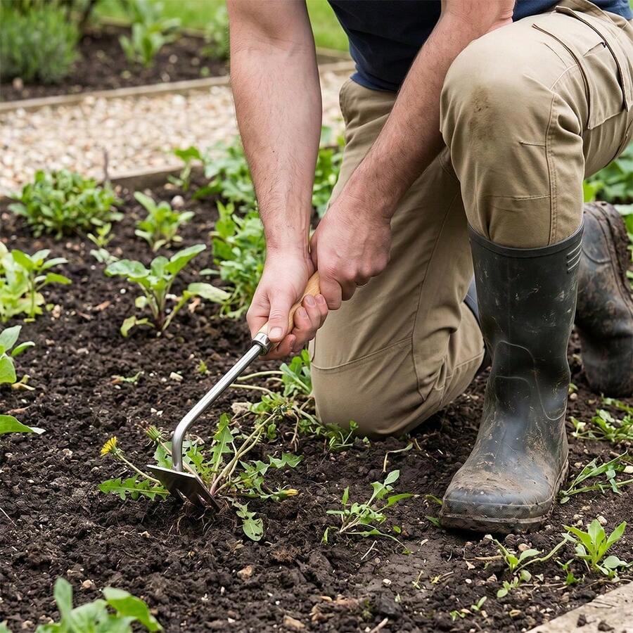 1 buah Pencabut Rumput Bergigi Tajam, Alat Pencabut Rumput Akar, Penggali Baja Mangan Multifungsi untuk Rumah dan Pertanian, Sekop Sayuran, Pengait - Satu ukuran cocok untuk semua. - View 1