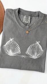 2026THEEARTHHISGLORYPatternRetroWashableHigh QualityCottonDouble-Sided PrintingTShirtMen'sTShirtOld ModelSummerClothingDrop ShoulderSleeveRound NeckTo - GR03 - View 1