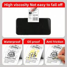 50*80mm White Waterproof Oil-Resistant Self-Adhesive Thermal Label Paper, For Clothing Supermarket, Postage Shipping Address, Multi-Function Barcode Printing Stickers, Suitable For M220 M250 M110 And Other Portable Label Printers - 50*80mm-5Rolls - View 3