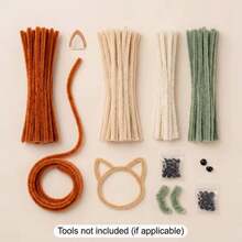 Fox Pipe Cleaner DIY Craft Kit, DIY Cleaning Tube Set, Plush Fox Decorative Ornament, Animal Desktop Decoration, Animal Handmade Craft, Creative Handmade Set, Suitable For Holiday Decoration, Furniture Decoration, Holiday Gift, Creative Handmade Project, Educational Supplies - Not A Finished Product - Multicolor - View 3