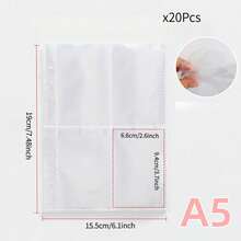 10 piezas de hojas sueltas de recambio A5 para carpeta, incluyendo 1 ranura, 2 ranuras, 4 hojas protectoras de bolsillo de doble cara - Multicolor - Ver 11