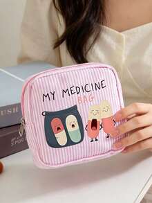 Bolsa de viaje portátil a rayas para pastillas, bolsa de almacenamiento de pastillas de viaje, bolsa de medicina para camping, bolsa de medicina pequeña de tela multifuncional, bolsa de cosméticos simple, bolsa de medicina para exteriores y hogar, bolsa de aseo, adecuada para medicina, cosméticos, lápiz labial y artículos pequeños diarios, regalo de cumpleaños único, regalo de vacaciones, regalo de fiesta, regalo de vacaciones, regalo de vuelta a la escuela, regalo para el maestro - Multicolor - Ver 7