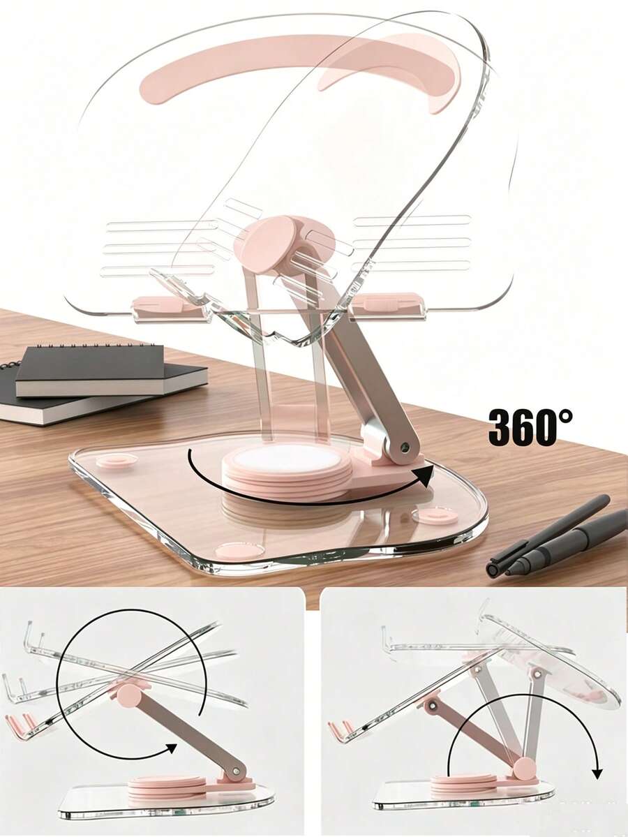 1pc Laptop Stand, Desktop Foldable Adjustable Universal Portable Storage Tablet Holder, Suitable For All Laptops (Approx. 25cm) - Multicolor - View 1