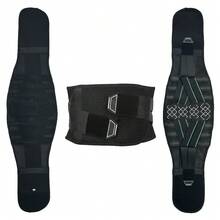 1pc Back Brace For Women Men, 7 Stays Support Brace, Adjustable Design Lumbar Support Belt - Black - View 5