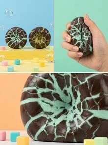 Mint Chocolate Crisp Ball Squeeze Toy, Super Soft Shell Filled Sensory Toy, Cracking Sound Stress Relief Toy, Anxiety Relief Hand Therapy Relaxation Toy, Suitable For Teens And Adults Office Desk Daily Leisure Stress Relief Toy, Due To Lighting, Monitor And Other Reasons, There May Be Slight Color Difference Between The Actual Product And The Image - Multicolor - View 5