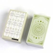 1套塔羅牌附指南書－78張塔羅初學者套組，適合自學，紙質，適合14歲以上 - 杏色 - 查看 4