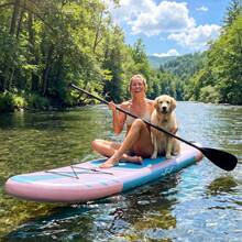 Stand Up Paddling Board 305cm Adults Inflatable Stand Up Paddle With All Accessories, For All Skill Levels, 200kg Load Capacity For 2 People - 淡紫色 - 查看 8