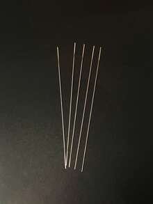 Set 5 Jarum Jahit, Jarum Bordir Tangan Bermata Tajam, 5.8/7.5/12.5/15cm, Baja Tahan Karat, Alat Merangkai Manik-manik dengan Jarum Terbuka, Set Alat Merangkai Benang Jahit dan Rajut Tangan DIY - Alat pemasang benang ujung terbuka - View 6