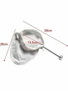 1pc Reusable Fabric Mesh Filter Bag, Suitable For Soy Milk, Herbal Tea, Cold Brew Coffee Filtration, Kitchen Utensil - A - View 6