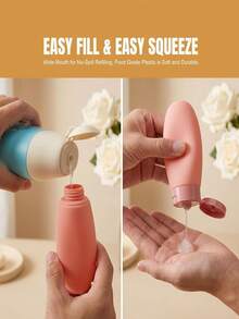1/11pcs Macaron Color Travel Refillable Dispenser Bottle Set, Includes Funnel And Scraper, Leak-Proof Space-Saving Easy To Fill, Suitable For Business Trips, Camping, Vacation, Office Workers, Students, New Year, Mother's Day, Graduation Gifts - Upgraded Version - View 8