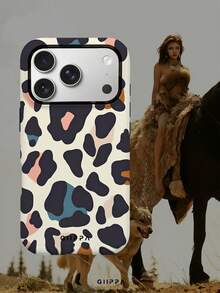 GIIPPA 1pc Cream Yellow Base With Black Leopard Print Design, Phone 17 Pro Max Phone Case, Compatible With Phone 16 Pro Max, 15 Pro Max, 14 Pro Max, Korean Style High-End Fashionable And Fun Phone Case, Compatible With 11/12/13/14/15/16 Pro Max Plus, Elegant Design Suitable For Men And Women, Perfect Gift For Girlfriend On Christmas, Valentine's Day, Easter, Wedding Season And Birthday! - Multicolor - View 6
