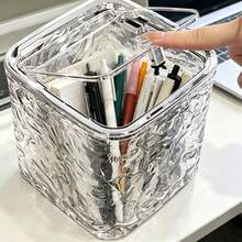 1 Stück klarer Kunststoff-Wäschepod-Spender mit Klappdeckel, fasst 120+ Pods, transparenter Desktop-Organizer für Waschraum-Aufbewahrungslösung, Waschmittelbehälter - Übersicht 5