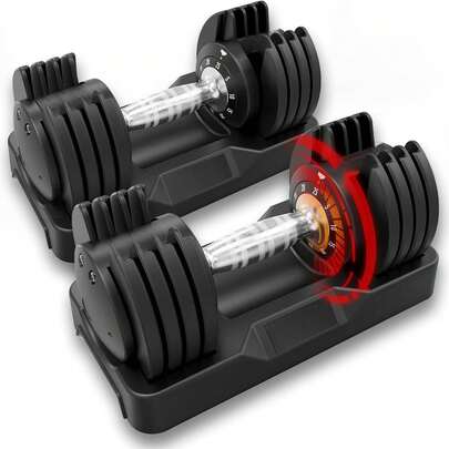 Adjustable Dumbbells Set Of 2 52.5-105lb 15 In 1 Free Weights Home Gym Strength Training Equipment