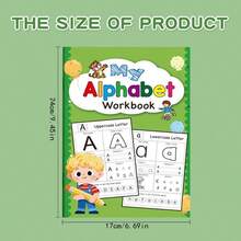 1pc, 26 Letters Upper & Lower Case English Handwriting Practice Book For Elementary Students, Pen Control Training, Preschool Transition, Writing Workbook With Common Vocabulary, Suitable For Kindergarten And Children Aged 3+ - Multicolor - View 8