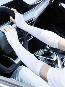 3pcs Summer Ice Silk Arm Sleeves Men's Gloves Arm Covers Women's Sun Protection Cool Arm Warmers - Multicolor - View 2