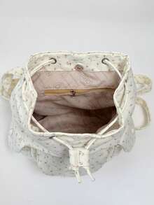 LECEY Mochilas de gran capacidad, mochila de lona con estilo - Blanco - Ver 7