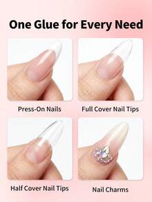 GLOZ 15ml Cola para Unhas de Secagem Super Rápida e Longa Duração, Adequada para Unhas Acrílicas e Postiças, Reparo Fácil de Unhas, Sem Necessidade de Luz UV, Produto de Cuidados e Fortalecimento de Unhas - 1 peça - Visão 6