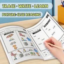 CVC Syllable Family-AT Phonics Workbook | Cut & Paste Sentences, Copy Sentences + Handwriting Practice, Highlight -At Words And Paste Matching Pictures, Self-Writing Sentence Pages | My -At Word Book (Bat, Cat, Hat, Mat, Pat, Rat) - -aT Words - View 5