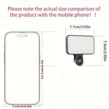 1pc Makeup Light, LED Selfie Light, Portable LED Light, Ring Light, Clip-On Light, With 3 Lighting Modes, Suitable For Selfie And Mirror Lighting, Compatible With Smartphones And Computers, Suitable For Makeup, Video Conferencing, Live Streaming, Video Calls And Room Decoration - A - View 8