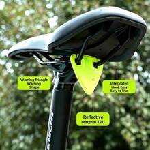 6pcs High Visibility Reflective Stickers For Night Riding, Warning Pendant, Emergency Triangle Reflective Decoration, Random Color, Suitable For Mountain Bike And Road Bike Cycling Accessories - A - View 4