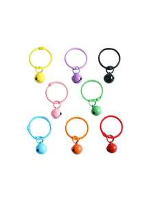 10/20 piezas anillos de llavero de campana de aleación de zinc esmaltada de colores, estilo Ins, anillos de llavero divididos, accesorios para hacer colgantes de manualidades con cuentas Perler, dijes para bolsos - Llavero con forma de campana pintada - Ver 2