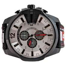 Diesel DZ4512 Black Case White Dial Watch Logo Canvas Strap Waterproof Hip Hop Men Watch - one-size - View 9