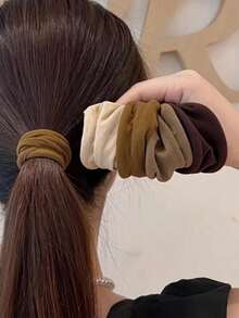 Set Ikat Rambut Ekor Kuda Tinggi 20 Buah, Ikat Rambut Elastis Lebar yang Ditingkatkan, Untuk Wanita, Lembut dan Anti Selip, Cocok untuk Rambut Tebal, Aktivitas Olahraga Sehari-hari, Warna Netral - MultiWarna - View 6