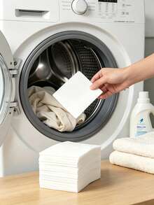 100pcs Earth Mama Laundry Detergent Sheets, Washing Machine Color Catcher Sheets, Prevent Clothes From Dye Transfer, Absorb Colors Shed During Laundry, Prevent Stain Transfer, Unscented, Suitable For Home And Commercial Washing Machines - Multicolor - View 2