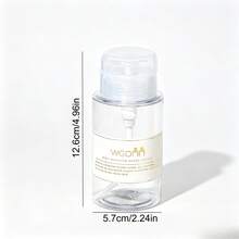 1pc Nail Polish Remover Liquid Pump Bottle, Transparent Refillable, Anti-Evaporation Sealed, Portable Nail Art Dispenser Bottle - Multicolor - View 7
