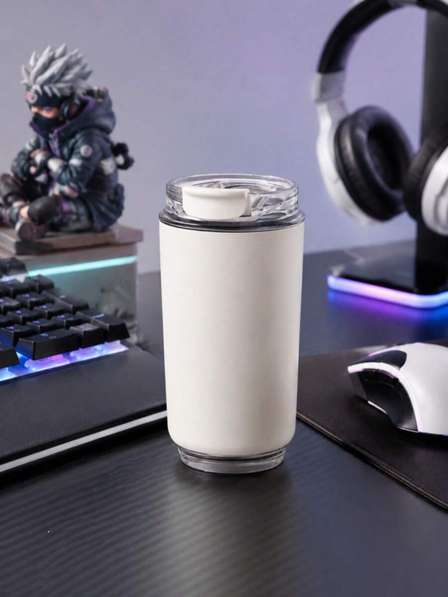 8oz Tumbler Cup With Lid, Colorful Reusable Travel Coffee Tumbler, Portable Drinkware Cup For Hot Coffee Tea Cold Drinks, Daily Use Office School Home - Multicolor - View 1
