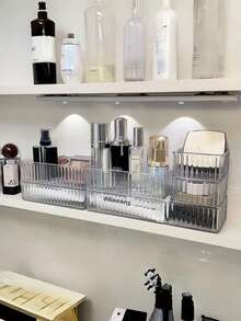 10 piezas/Caja de almacenamiento de cajones de cosméticos transparente, adecuada para tocador, equipada con 5 tamaños diferentes de cajas de almacenamiento de cajones de plástico transparente, estante de exhibición de cosméticos, contenedor de almacenamiento clasificado, adecuado para colocar en tocador, escritorio, baño, cocina y espacio de almacenamiento de oficina. Decoración interior, decoración del hogar, decoración del dormitorio - transparente - Ver 2
