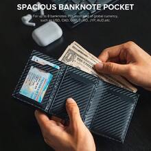 Men's Wallet With Zipper Coin Purse Automatic Pop-Up Metal Credit Card Holder - one-size - View 4