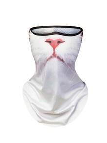 1pc Creative 3D Animal Ear Face Mask, Unisex, Breathable & Sun Protection Full Face Cover, Suitable For All Seasons, Outdoor Running, Cycling, Fishing, Hiking - Multicolor - View 4