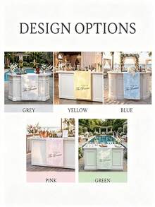 Personalized Linen Striped Bar Or Event Sign, Wedding Welcome Banner, Fabric Bar Menu Banner, Linen Cotton, Personalized Name & Date Sign - Multicolor - View 12