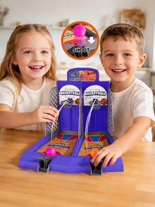 Fun Double-Player Competitive Basketball Shooting Toy - Fingertip Game Shooting Interactive Family Tabletop Game Boys And Girls Stress Relief Toy - Multicolor - View 3