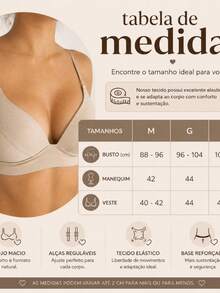 Kit Sutiã Confortável Bojo Soft Sustentação Alça Regulável Fecho Duplo - kit 3 unidades - Visão 4