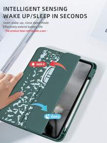 極簡筆記本風格保護殼，深夜綠塗裝，相容 iPad Mini 6/Mini 7/9.7/10.2/10.5/Air 4/Air 5/10th/10.9/Pro 11"/Air 11(M2)/12.9/Pro 11 2024(M4)/Air 13(M3 2025)/Air 11-Inch(M3) 2025/(A16) 11 Inch 11th Generation 2025，9.7 和 10.2 為左側筆槽，其他機型為右側筆槽，三折平板保護殼，TPU 軟邊全包防摔耐磨，蜂巢散熱，磁吸休眠，內建筆槽，不含筆 - 暗夜綠 - 查看 8