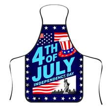 Patriotic Kitchen Apron, Featuring Uncle Sam, Perfect For Independence Day Celebrations, With Stars And Stripes Pattern, Suitable For Men And Women - Multicolor - View 2