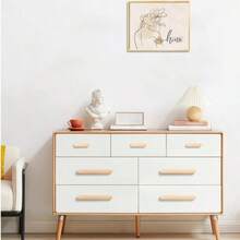 2 buah Tarikan Kabinet Kayu Solid Bentuk Batang Panjang dengan Desain Tepi Bulat, Gagang Laci untuk Dapur, Kamar Tidur, Kamar Anak, Aksesoris Perangkat Keras Furnitur - pohon beech - View 10
