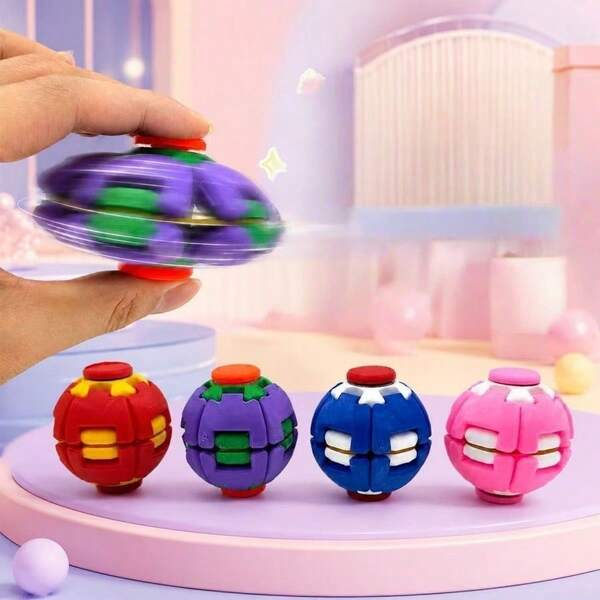 1pc Colorful 3D Printed Gyro Toy, Stress Relief Fidget Toy, Desktop Office Toy