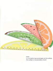Custom Creative Fruit-Shaped Ruler, Teaching Reward, Birthday Decoration, Student Stationery, Creative Gift, Back To School Gift - Multicolor - View 7