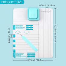 Tabla de perforación todo en uno de 20.7x 25.8cm con herramienta de marcado para hacer cajas de sombra y fundas DIY para manualidades de papel - Multicolor - Ver 3