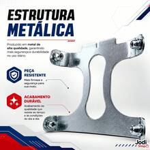 Suporte Paralama Dianteiro para Moto CG Titan Fan com Acabamento Prateado e Porcas Acopladas - A - Visão 4