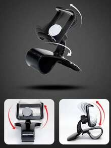 Car Phone Holder, Multi-Function Phone Mount, Rotatable Installation Device, Can Be Installed On Car Dashboard, ABS Material - Multicolor - View 12