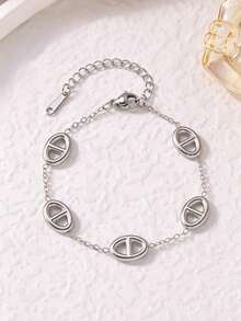 Elegant Pig Nose Buckle Thin Chain Bracelet, Suitable For Daily Wear, Commuting And Casual Occasions - Pig Nose Thin Adjustable Bracelet - View 4