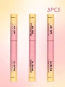 3件/2件/1件裝 Bond And Seal，Bond 5ml 與 Seal 5ml，強力持久睫毛簇接膠 2合1 睫毛接黏劑，長效全天佩戴，DIY 睫毛接長專用 2合1 睫毛接黏劑 - 粉色 - 查看 8